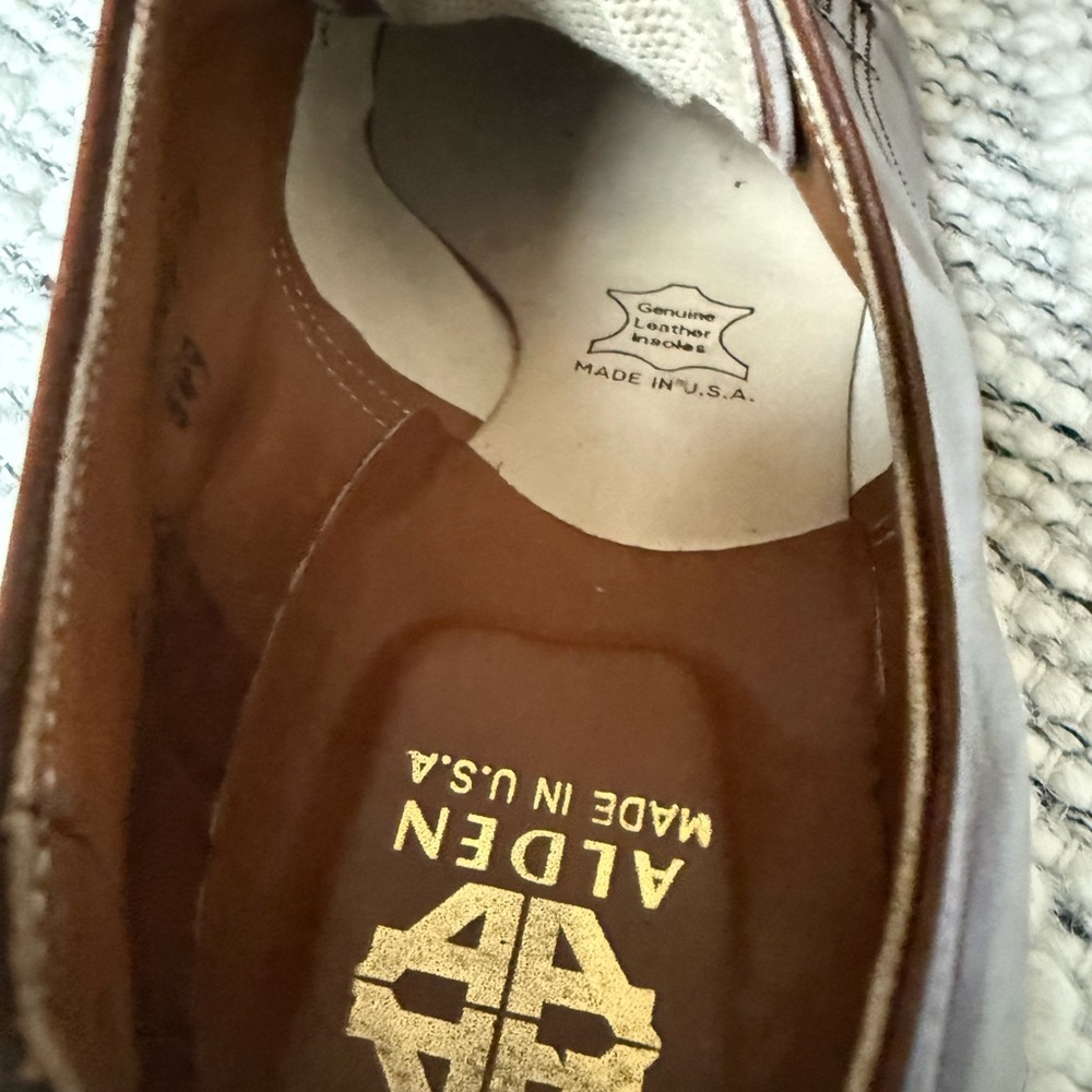Alden Brown V-Tip Derby’s- US 8/8.5 - Modified Last 549 - Picture 7 of 8